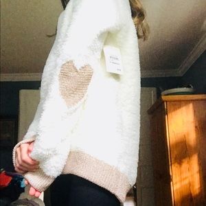 Girls Ivory Egret Sweater